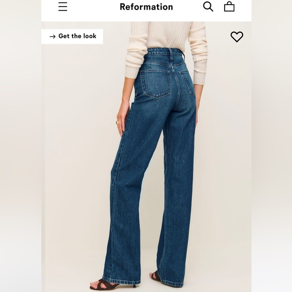 Reformation wide leg jeans - WORN 1x - Picture 2 of 6